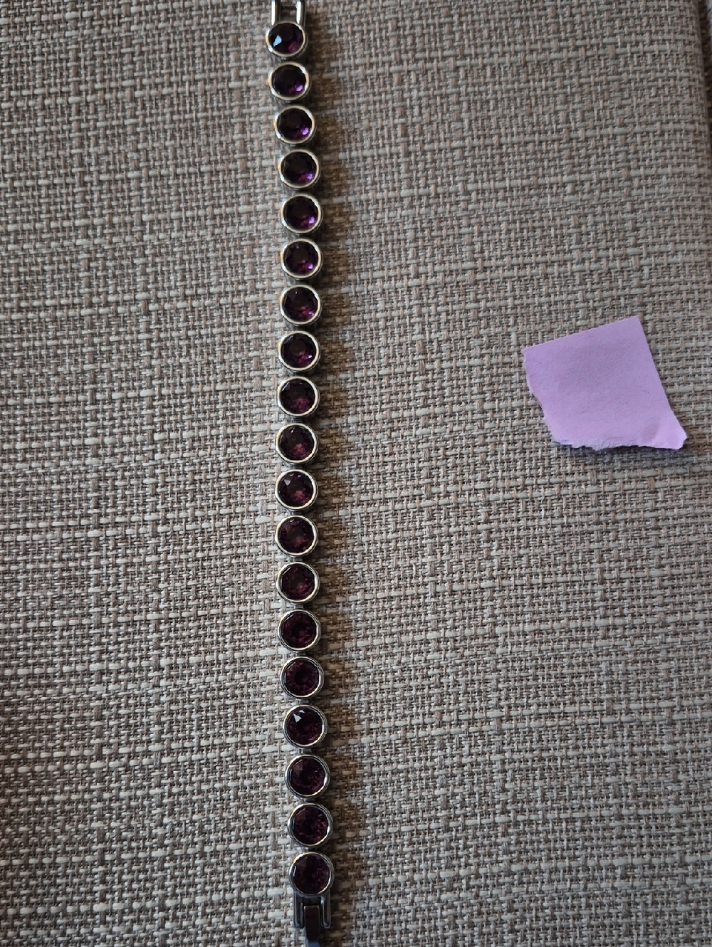Touchstone Crystal Purple Crystal Tennis Bracelet